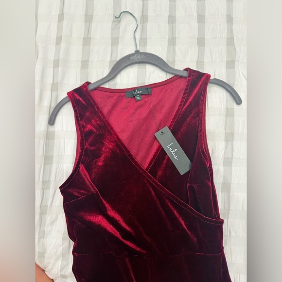 Lulus Size S Burgundy Velvet Maxi Dress - Picture 7 of 12